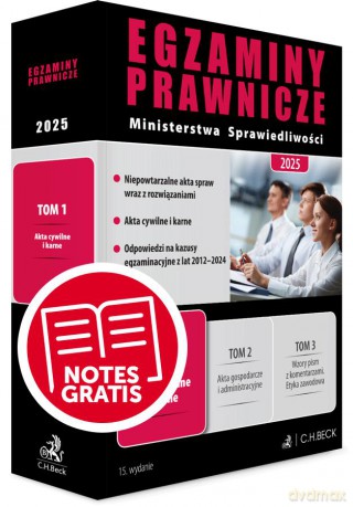 Egzaminy Prawnicze Ministerstwa Sprawiedliwości 2025 (Tom 1) Akta cywilne i karne [KSIĄŻKA]