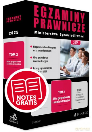 Egzaminy Prawnicze Ministerstwa Sprawiedliwości 2025 (Tom 2) Akta gospodarcze i administracyjne [KSIĄŻKA]