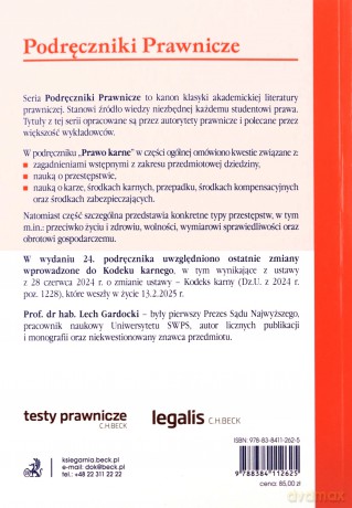 Prawo karne z testami online wyd24/2025 [KSIĄŻKA]