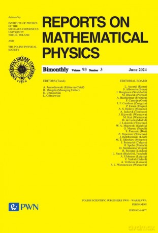 Reports on Mathematical Physics Volume 93 Nr 3 [KSIĄŻKA]