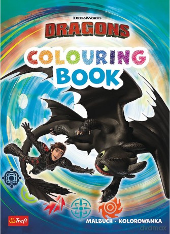 Jak wytresować smoka. Kolorowanka. Malbuch. Colouring book. How to train your Dragon [KSIĄŻKA]