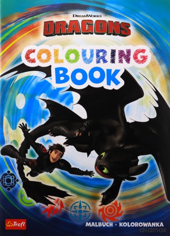 Jak wytresować smoka. Kolorowanka. Malbuch. Colouring book. How to train your Dragon [KSIĄŻKA]