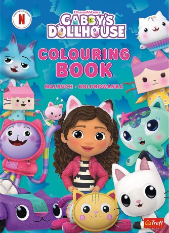Koci domek Gabi. Kolorowanka. Malbuch. Colouring book. Gabby's Dollhouse [KSIĄŻKA]