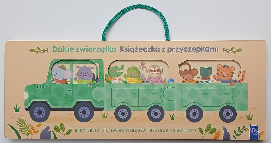 Książeczka z przyczepkami. Dzikie zwierzątka [KSIĄŻKA]