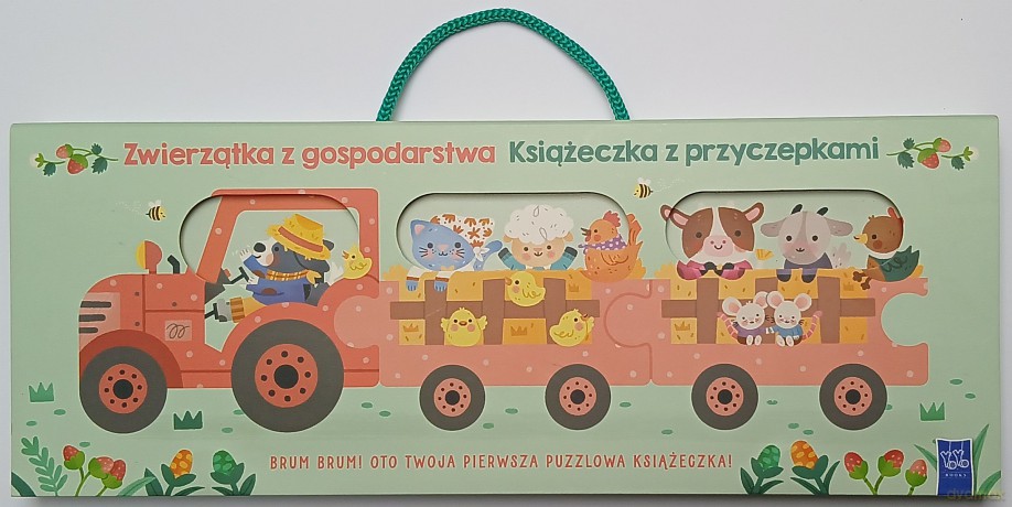 Książeczka z przyczepkami. Zwierzątka z gospodarstwa [KSIĄŻKA]