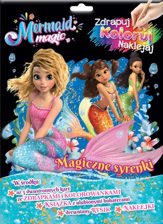 Magiczne syrenki. Magia Syren. Zdrapuj, koloruj, naklejaj [KSIĄŻKA]