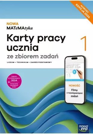 Nowa Matematyka 1 karty pracy ze zbiorem zadań zakres podstawowy EDYCJA 2025 - Karolina Wej, Dorota Ponczek [KSIĄŻKA]