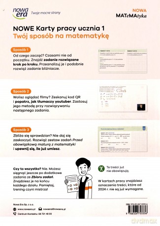 Nowa Matematyka 1 karty pracy ze zbiorem zadań zakres podstawowy EDYCJA 2025 - Karolina Wej, Dorota Ponczek [KSIĄŻKA]