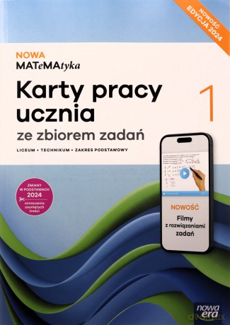 Nowa Matematyka 1 karty pracy ze zbiorem zadań zakres podstawowy EDYCJA 2025 - Karolina Wej, Dorota Ponczek [KSIĄŻKA]