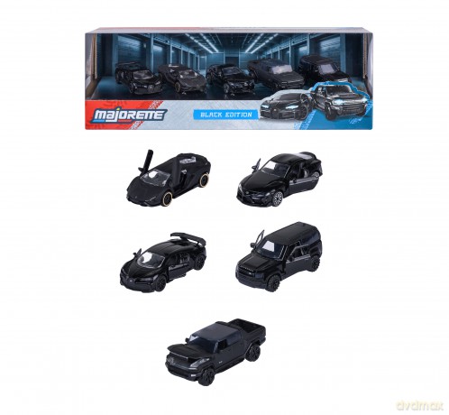 Samochód Majorette Black Edition 2.0 5 sztuk