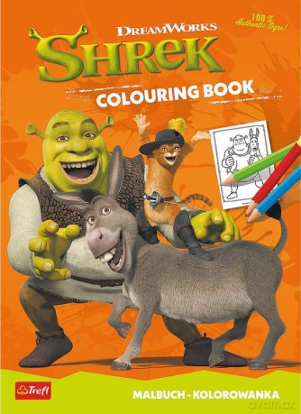 Shrek. Kolorowanka. Malbuch. Colouring book [KSIĄŻKA]