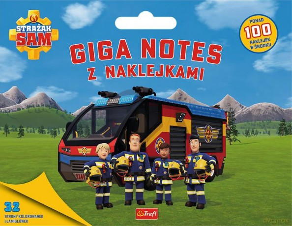 Strażak Sam. Giga notes z naklejkami [KSIĄŻKA]