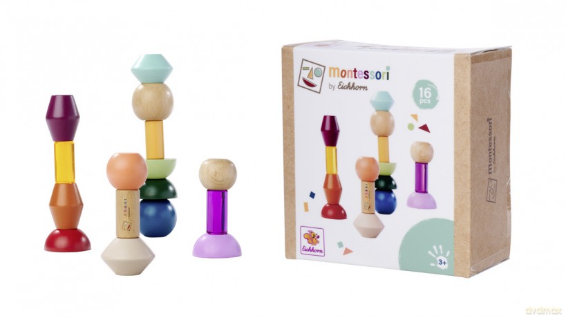 Wieża kształtów Montessori Eichhorn