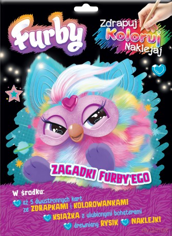 Zagadki Furby'ego. Furby. Zdrapuj, koloruj, naklejaj [KSIĄŻKA]