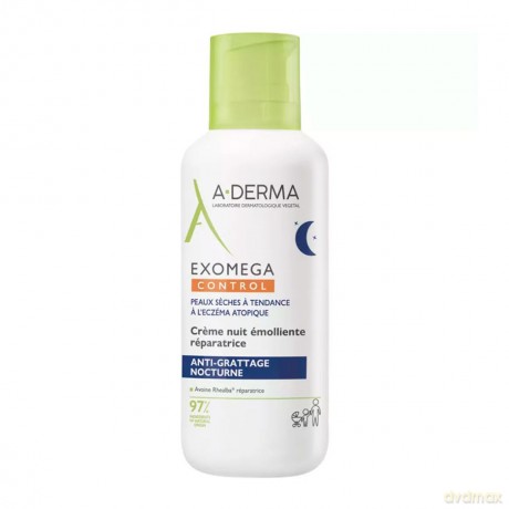 A-DERMA Exomega Control Emollient Night Cream - Volume: 400 ml