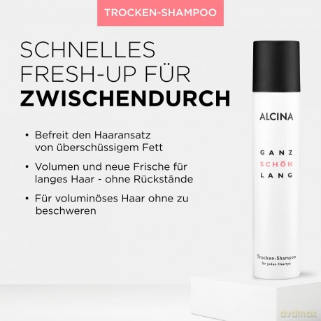 Alcina Dry shampoo for long hair (Dry Shampoo) 200 ml