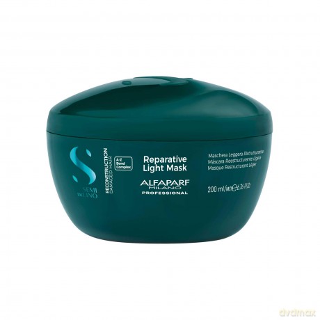 Alfaparf Milano Intensive mask for fine and damaged hair Semi Di Lino Reconstruction (Reparative Light Mask) - Volume: 200 ml