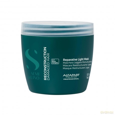 Alfaparf Milano Intensive mask for fine and damaged hair Semi Di Lino Reconstruction (Reparative Light Mask) - Volume: 500 ml