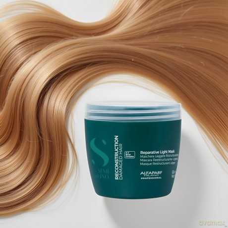 Alfaparf Milano Intensive mask for fine and damaged hair Semi Di Lino Reconstruction (Reparative Light Mask) - Volume: 500 ml