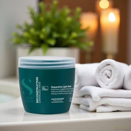 Alfaparf Milano Intensive mask for fine and damaged hair Semi Di Lino Reconstruction (Reparative Light Mask) - Volume: 500 ml