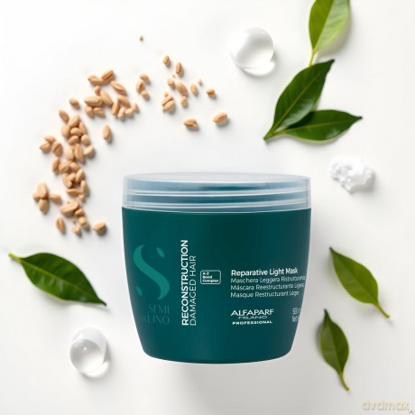 Alfaparf Milano Intensive mask for fine and damaged hair Semi Di Lino Reconstruction (Reparative Light Mask) - Volume: 500 ml