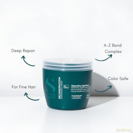 Alfaparf Milano Intensive mask for fine and damaged hair Semi Di Lino Reconstruction (Reparative Light Mask) - Volume: 500 ml