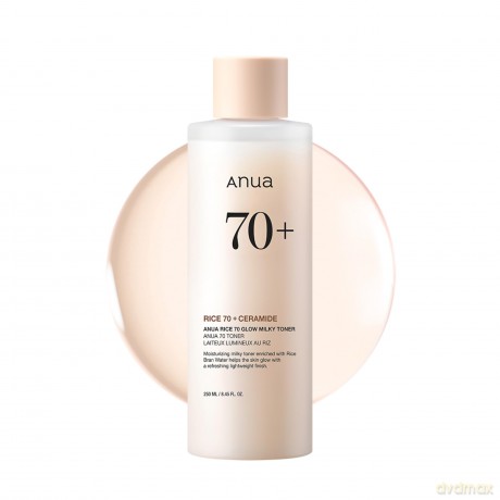 Anua Brightening facial toner with rice extract Rice 70 + Ceramide (Glow Milky Toner) 250 ml