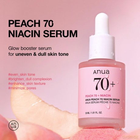 Anua Brightening Skin Serum Peach 70 + Niacin (Serum) 30 ml