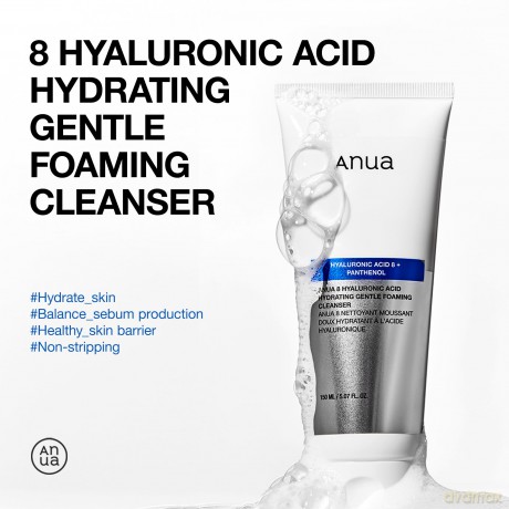 Anua Hydrating Gentle Foaming Cleanser with Hyaluronic Acid (150 ml)