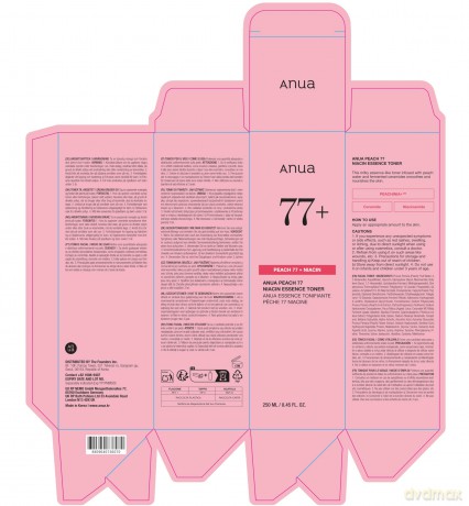 Anua Skin tonic Peach 77% Naiacin (Essence Toner) 250 ml