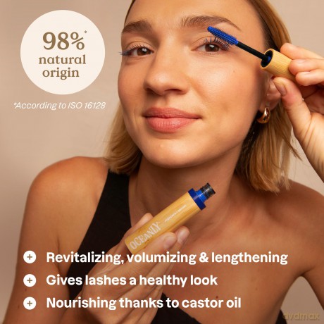 Attitude Oceanly 2in1 Mascara with Eyelash Nourishing Serum (Mascara + Serum) 7 g - Shade: Blue