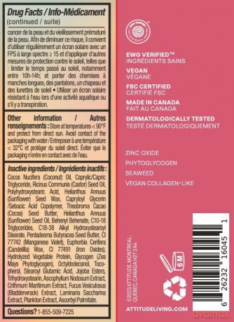 Attitude Tinted Lip Balm SPF 30 (Lip Balm) 8.5 g - Shade: Baby Rose