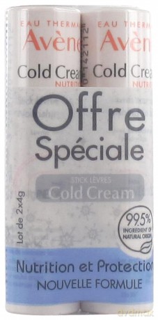 Avene Cold Cream Nourishing Lip Balm Set 2 x 4 g