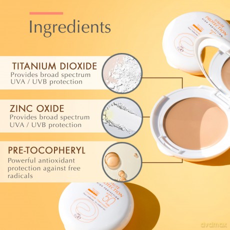 Avene Compact make-up with protection factor SPF 50 (Tinted Compact) 10 g - Shade: Light