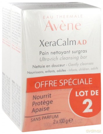 Avene Set of nourishing cleansing bars for very dry and atopic skin XéraCalm 2 x 100 g