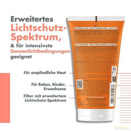 Avene Waterproof Sunscreen Fluid SPF 50+ Intense Protect (Ultra Water-Resistant Fluid) 150 ml