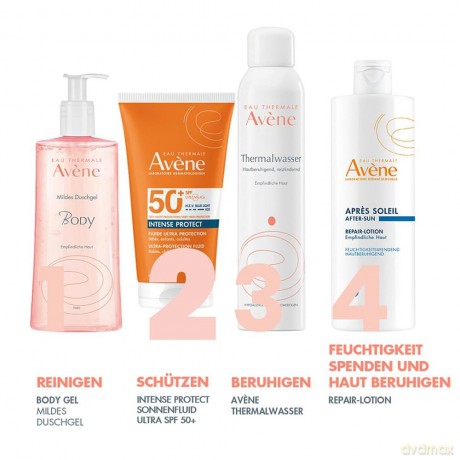 Avene Waterproof Sunscreen Fluid SPF 50+ Intense Protect (Ultra Water-Resistant Fluid) 150 ml