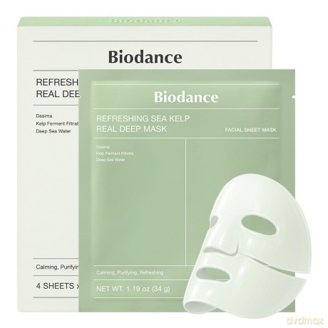 Biodance Soothing face mask Refreshing Sea Kelp (Real Deep Mask) 4 pcs