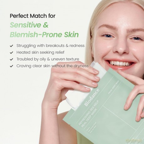 Biodance Soothing face mask Refreshing Sea Kelp (Real Deep Mask) 4 pcs