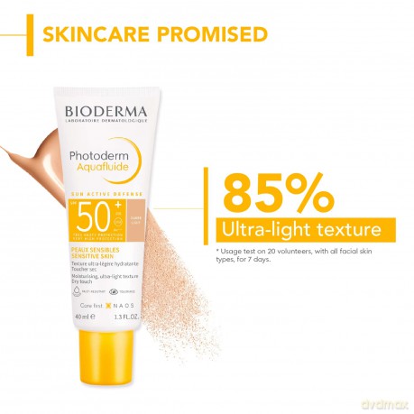Bioderma Tinted sun cream SPF 50+ Photoderm Aqua fluid 40 ml - Shade: Light