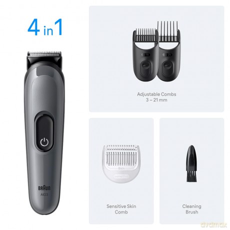 Braun Multifunctional 4in1 trimmer Series 3 AIO3500 Grey