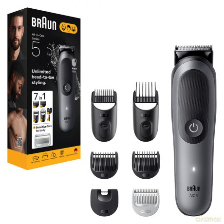 Braun Multifunctional 7-in-1 trimmer Series 5 AIO5520 Grey