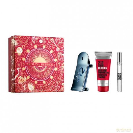 Carolina Herrera 212 Heroes - woda toaletowa 90 ml + sprchový gel 100 ml + woda toaletowa 10 ml