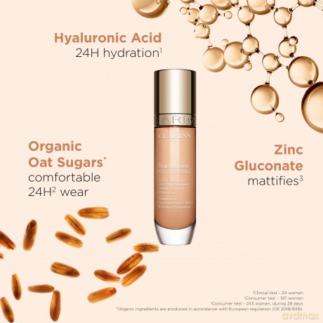 Clarins Hydrating make-up Skin Illusion Full Coverage (Hydrating Foundation) 30 ml - Shade: 111N