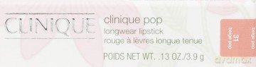 Clinique Satin lipstick Pop Longwear (Satin Lipstick) 3.9 g - Shade: Beige Pop