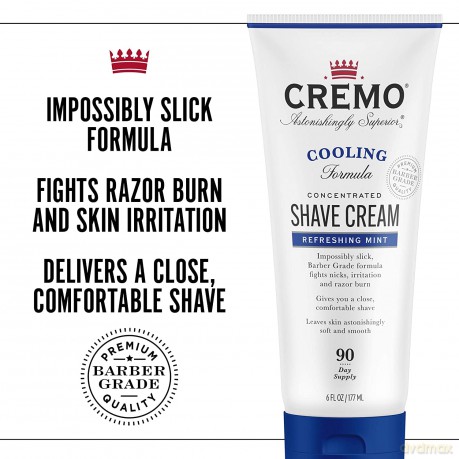 Cremo Cooling Refreshing Mint Shaving Cream (Shave Cream) 177 ml