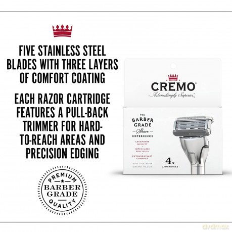 Cremo The Barber Grade replacement heads 4 pcs