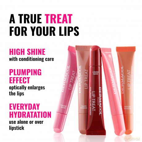 Dermacol Moisturizing lip gloss (Lip Treat) 10 ml - Shade: 2 Cinnamon Glaze