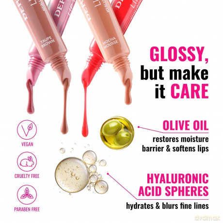 Dermacol Moisturizing lip gloss (Lip Treat) 10 ml - Shade: 9 Taupe Brown