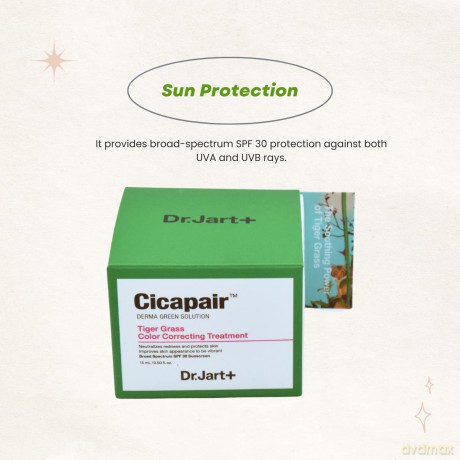 Dr. Jart+ Cicapair SPF 22 Anti-Redness Face Cream (Tiger Grass Color Correcting Treatment) - Volume: 15 ml